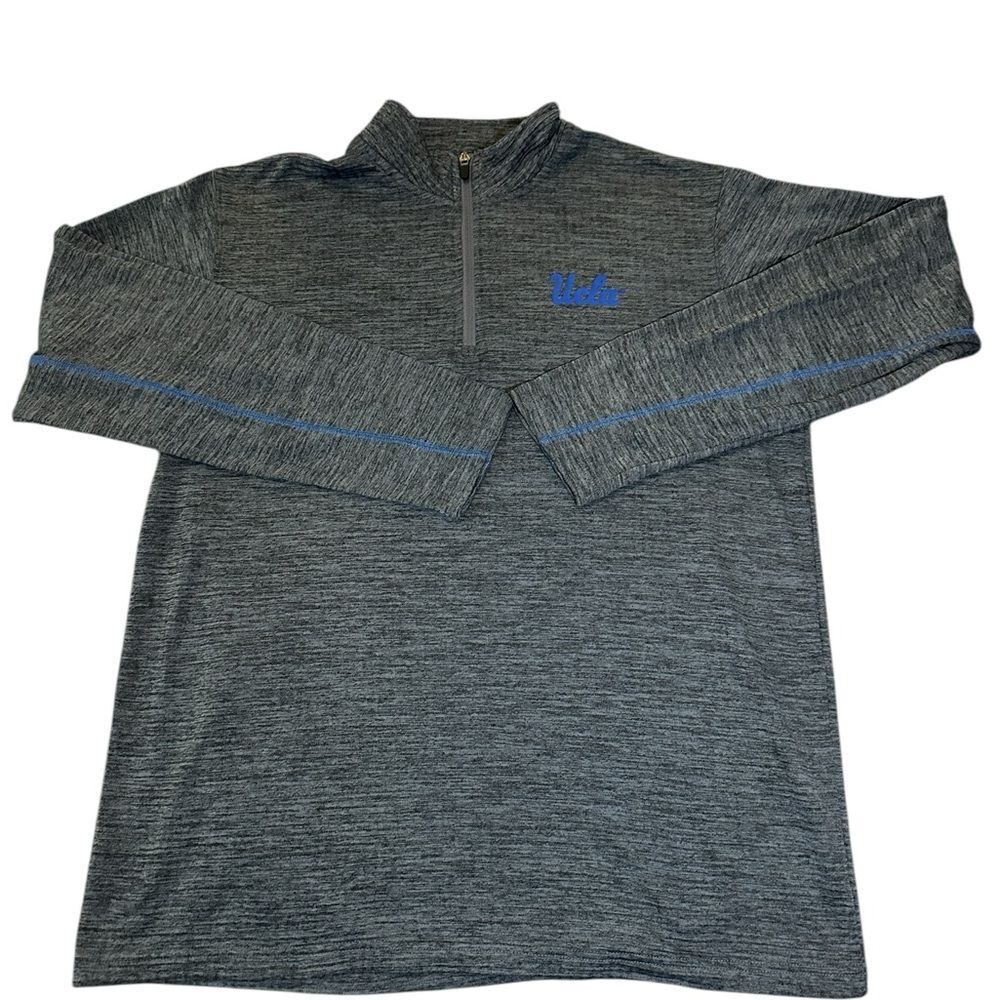 Men’s UCLA Rivalry Threads 1/4 Zip Waffle Knit Size Large Color Grey